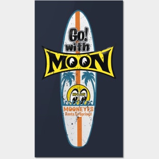 Surf Moon Posters and Art